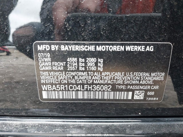 WBA5R1C04LFH36082 BMW 3 Series 330i