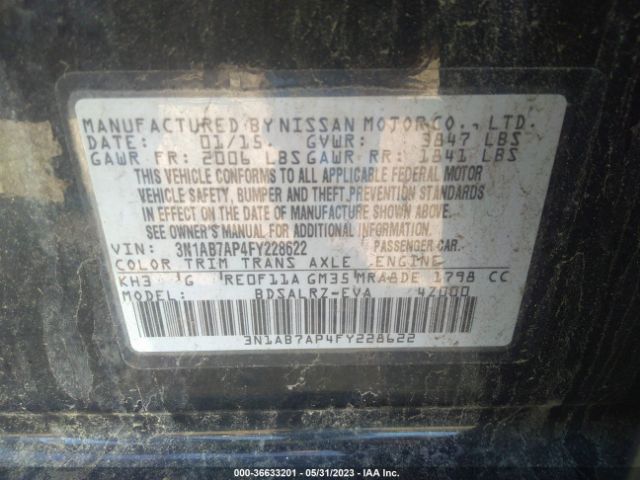 3N1AB7AP4FY228622 Nissan SENTRA SR