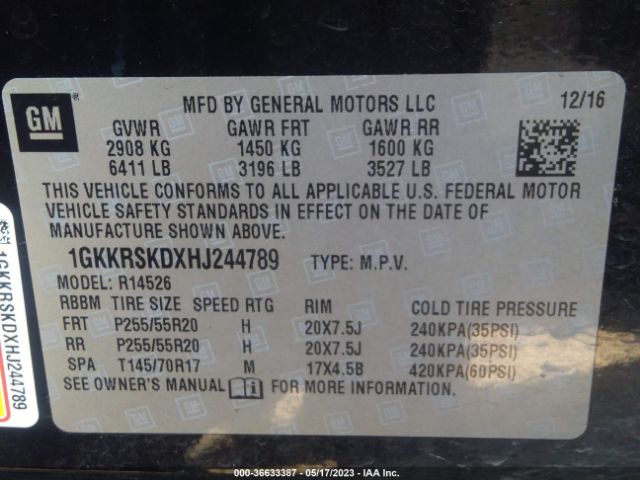 1GKKRSKDXHJ244789 GMC Acadia Limited Limited
