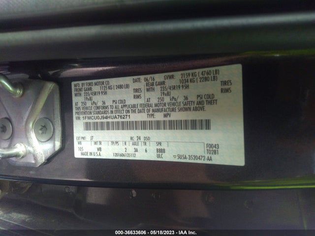Ford Escape Titanium 2017 1FMCU0J94HUA76271 Image 10