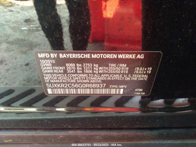 5UXKR2C56G0R68937 BMW X5 Sdrive35i