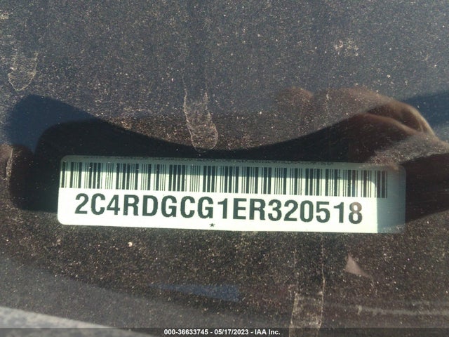 2014 DODGE GRAND CARAVAN SXT VIN: 2C4RDGCG1ER320518