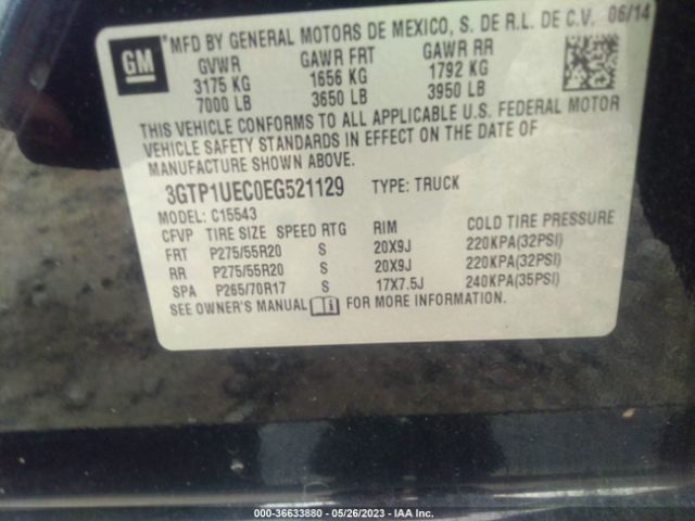 3GTP1UEC0EG521129 GMC Sierra 1500 Sle