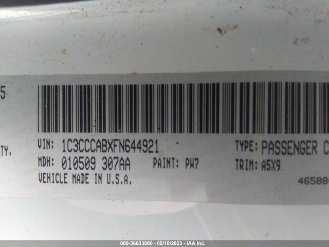 1C3CCCABXFN644921 Chrysler 200 Limited