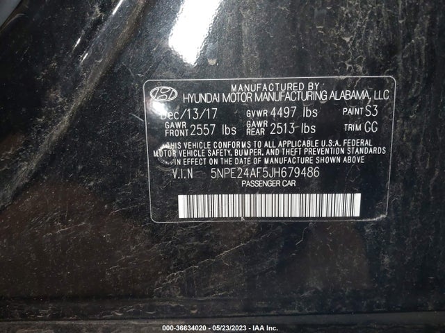 Hyundai SONATA SE 2018 5NPE24AF5JH679486 Image 9