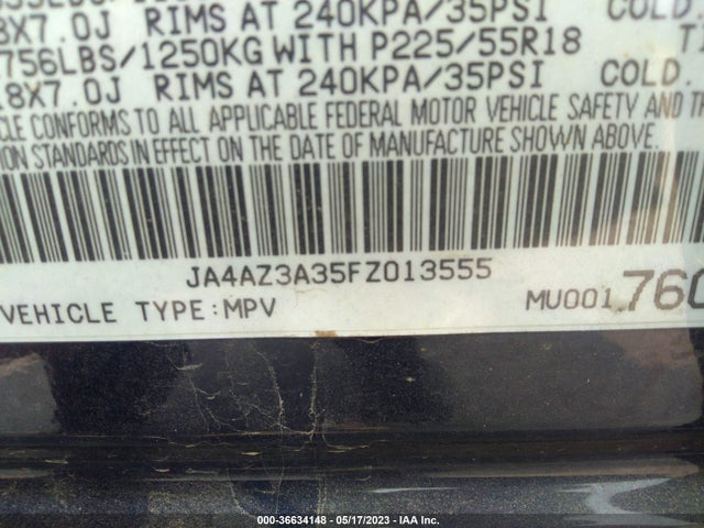 JA4AZ3A35FZ013555 Mitsubishi Outlander Se