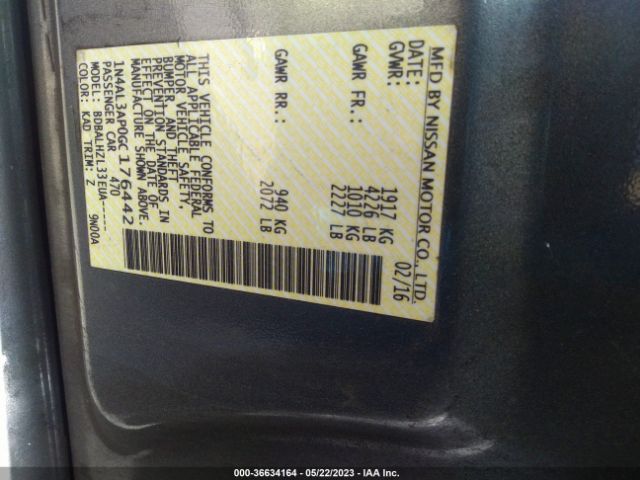 1N4AL3AP0GC176442 Nissan Altima 2.5 Sr
