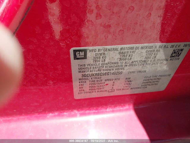 Chevrolet Silverado 1500 Lt 2014 3GCUKREC9EG149299 Image 11