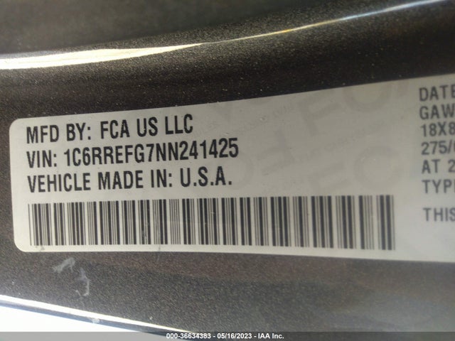 1C6RREFG7NN241425 RAM 1500 Big Horn