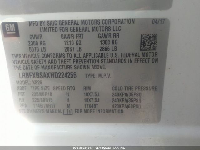 LRBFXBSAXHD224256 Buick Envision Essence