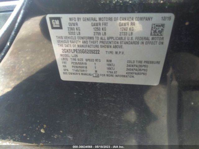 2GKFLPE35G6209222 GMC Terrain Slt