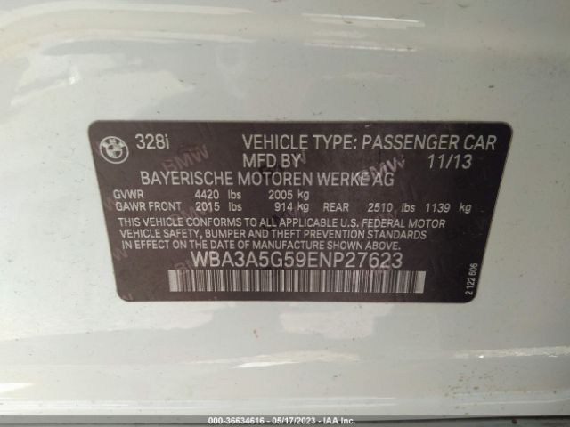 WBA3A5G59ENP27623 BMW 3 Series 328i