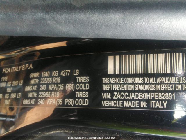 ZACCJADB0HPE82891 Jeep Renegade Limited