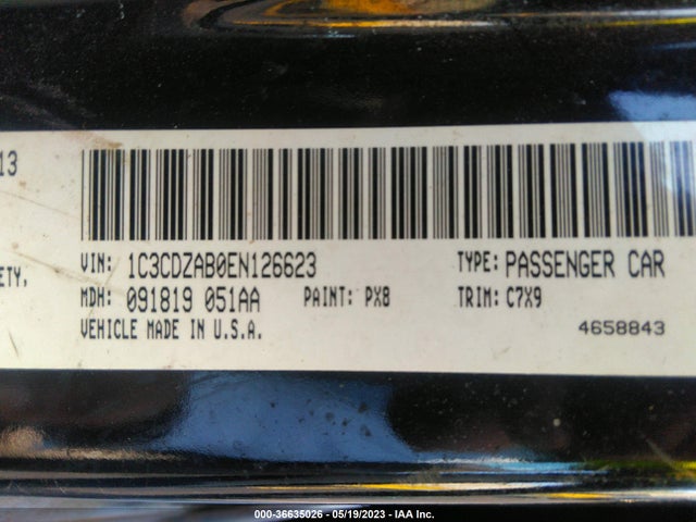 Dodge AVENGER SE 2014 1C3CDZAB0EN126623 Image 9