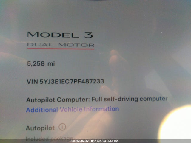 Tesla Model 3 Performance 2023 5YJ3E1EC7PF487233 Image 8