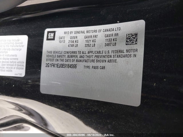Chevrolet CAMARO SS 2014 2G1FK1EJ0E9184566 Image 9