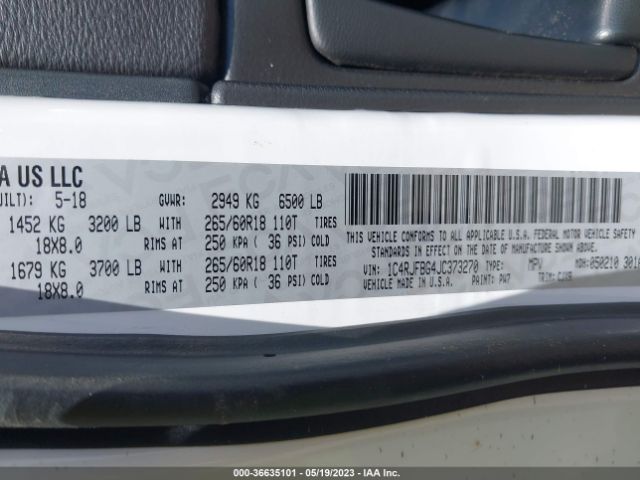 1C4RJFBG4JC373270 Jeep Grand Cherokee Limited