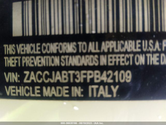 ZACCJABT3FPB42109 Jeep Renegade Latitude