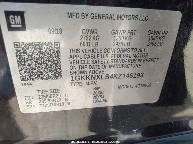 GMC Acadia Denali 2019 1GKKNXLS4KZ146193 Image 9