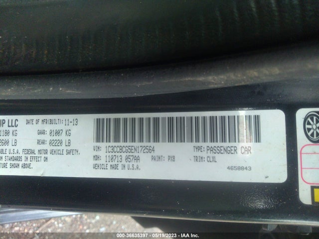 1C3CCBCG5EN172564 Chrysler 200 Limited