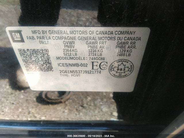 2G61N5S37J9121774 Cadillac XTS LUXURY