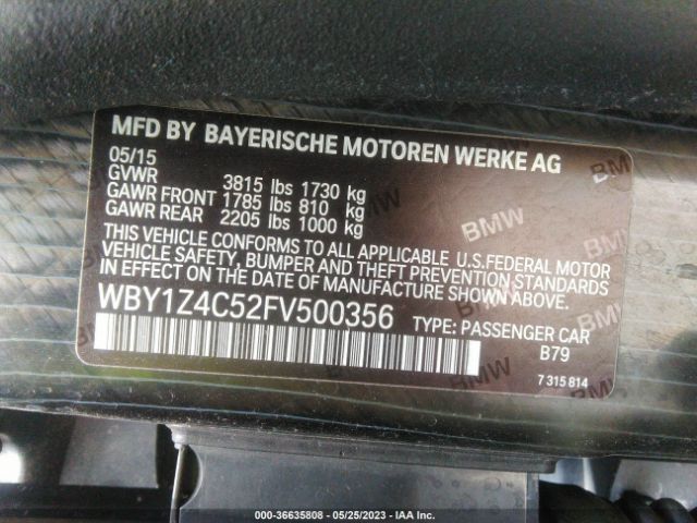 WBY1Z4C52FV500356 BMW I3