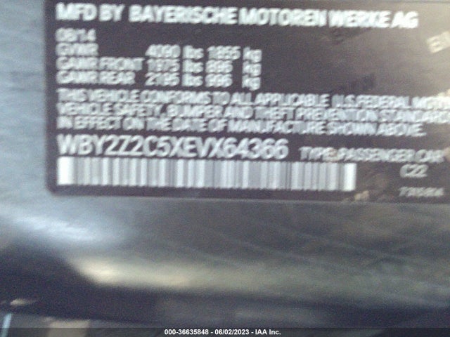2014 BMW i8, VIN: WBY2Z2C5XEVX64366