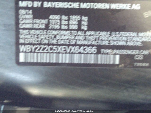 WBY2Z2C5XEVX64366 BMW I8
