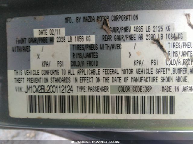 2012 MAZDA MAZDA5 JM1CW2BL2C0112124 Photo 8