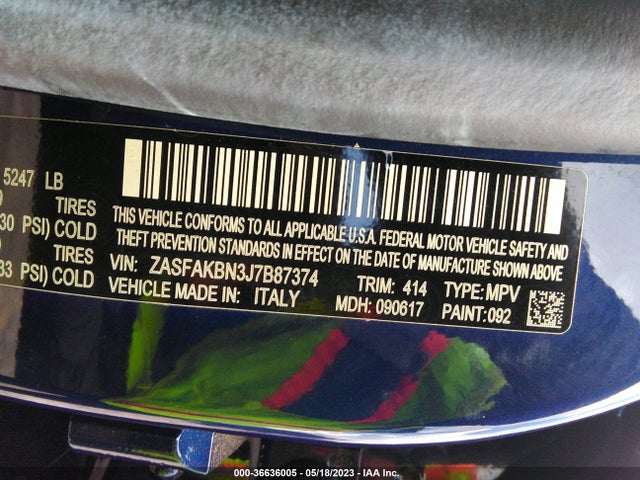 ZASFAKBN3J7B87374 Alfa Romeo STELVIO TI