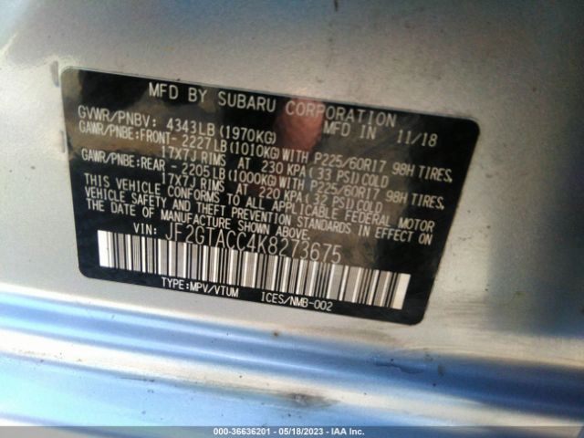 JF2GTACC4K8273675 Subaru Crosstrek Premium