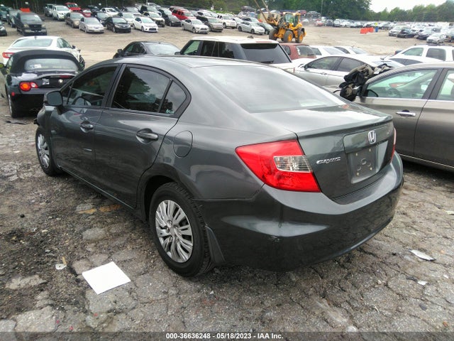 2012 HONDA CIVIC SDN LX VIN: 19XFB2F57CE051025