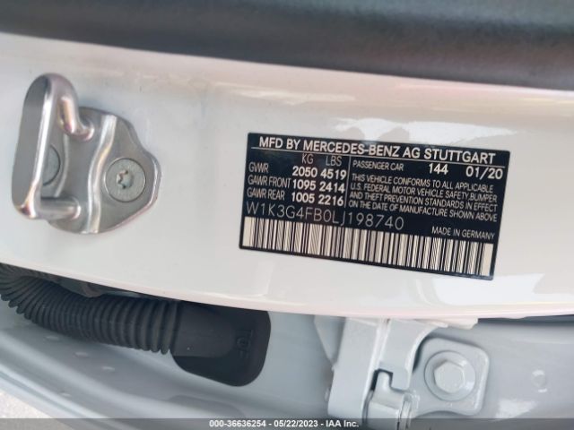 W1K3G4FB0LJ198740 Mercedes-Benz A-class A 220