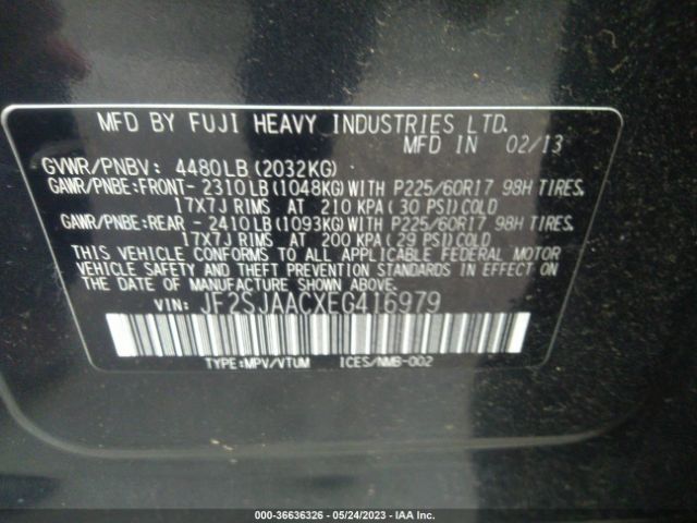 JF2SJAACXEG416979 Subaru Forester 2.5i
