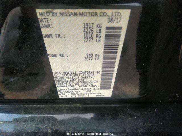 1N4AL3AP8HC499543 Nissan Altima 2.5 Sr