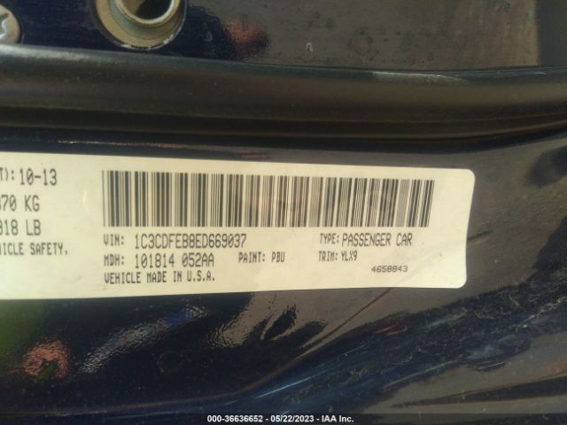 1C3CDFEB8ED669037 Dodge DART GT