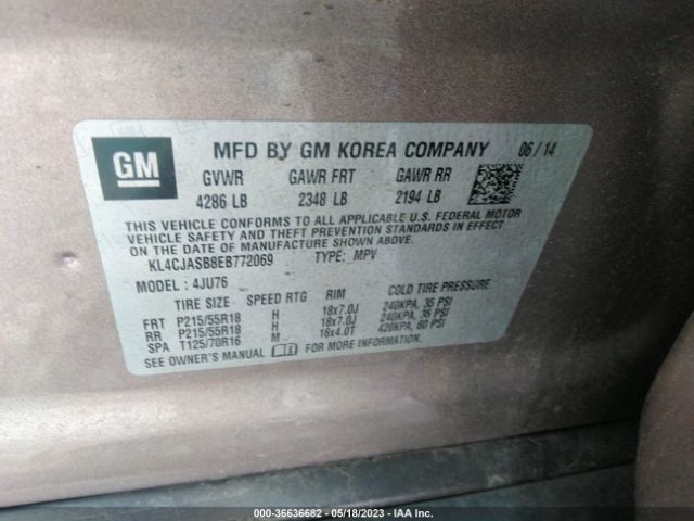 KL4CJASB8EB772069 Buick Encore