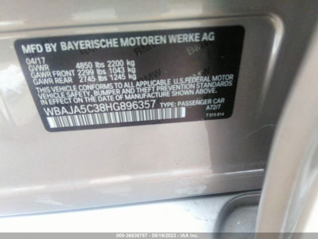 WBAJA5C38HG896357 BMW 5 Series 530i