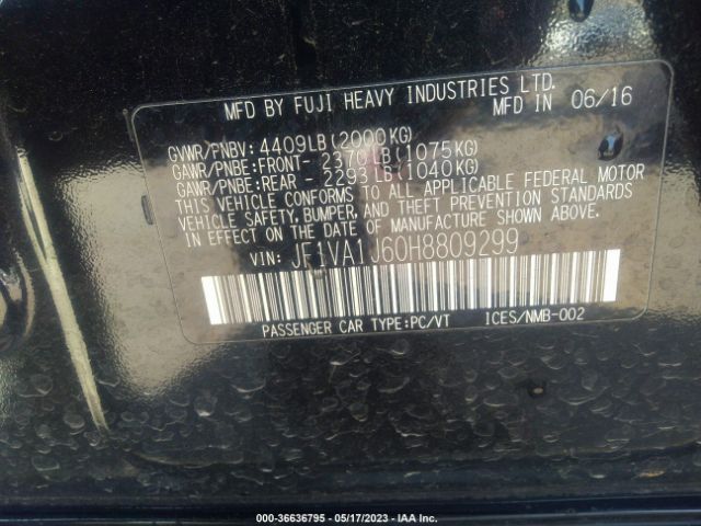 JF1VA1J60H8809299 Subaru Wrx Limited