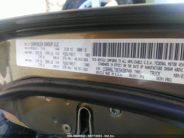 1C6RR6LT9ES438749 RAM 1500 Slt