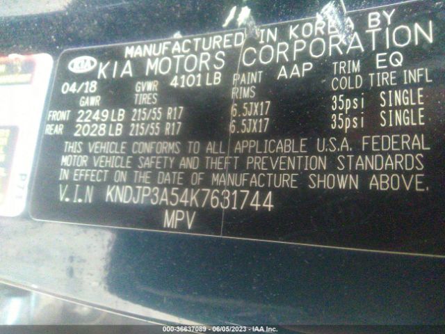KNDJP3A54K7631744 KIA SOUL +