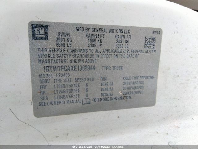 1GTW7FCAXE1909944 GMC SAVANA CARGO VAN