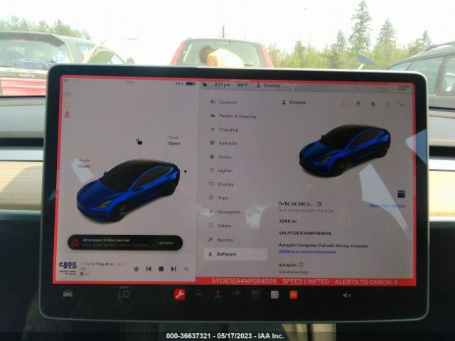 5YJ3E1EA4MF094509 Tesla Model 3 Standard Range Plus