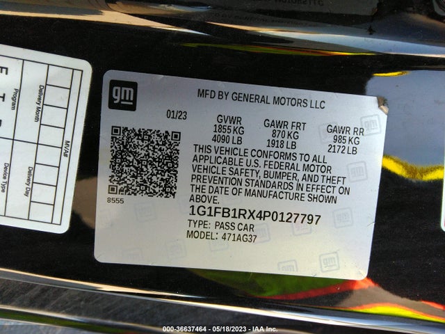 Chevrolet Camaro 1lt 2023 1G1FB1RX4P0127797 Image 9