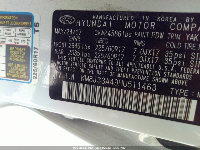 Hyundai Tucson Se Plus 2017 KM8J33A49HU511463 Image 11