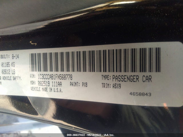 Chrysler 200 Limited 2015 1C3CCCAB1FN568778 Image 10
