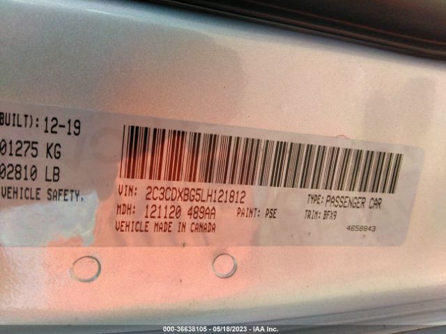 2C3CDXBG5LH121812 Dodge Charger Sxt