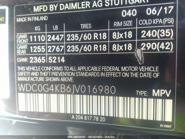 WDC0G4KB6JV016980 Mercedes-Benz Glc Glc 300