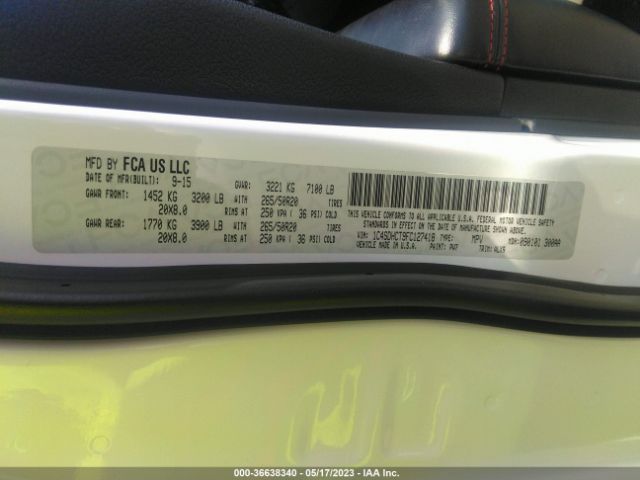 1C4SDHCT9FC127418 Dodge Durango R/t