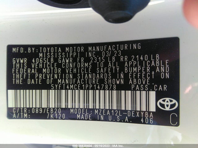 Toyota Corolla Xse 2023 5YFT4MCE1PP147878 Image 10